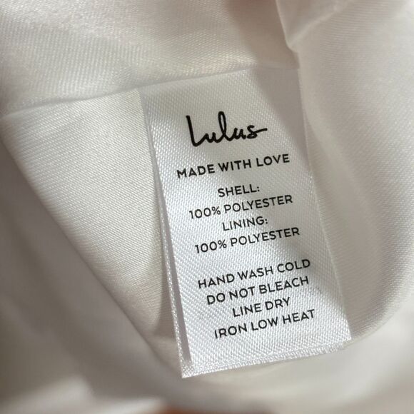 Lulus Glamorous Element White Lurex Tie-Strap Bustier Midi Dress Large Bride NWT - Picture 9 of 13